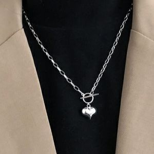 NEW 925 STERLING SILVER PLATED LINK HEART NECKLACE